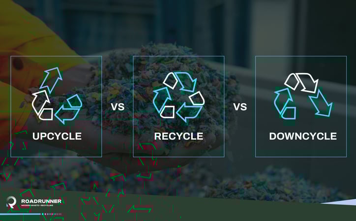 what's the difference between upcycling, recycling, and downcycling