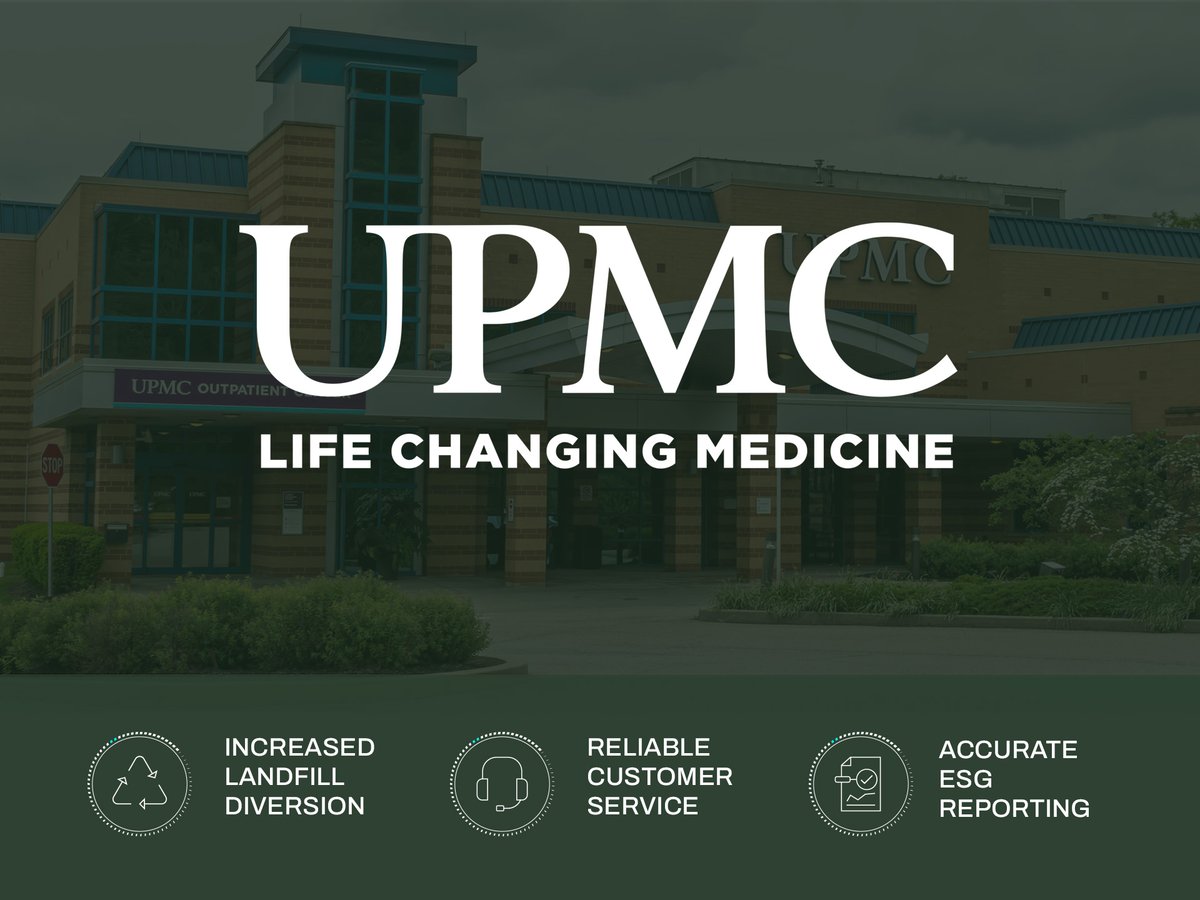 RoadRunner benefited UPMC through increased landfill diversion, reliable customer service, and accurate ESG reporting.