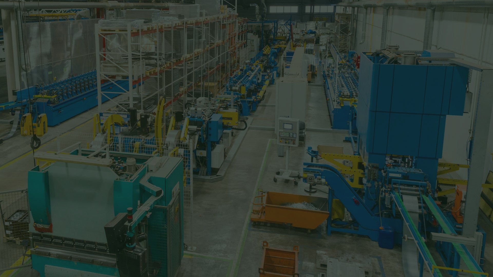 A manufacturing floor with various machinery