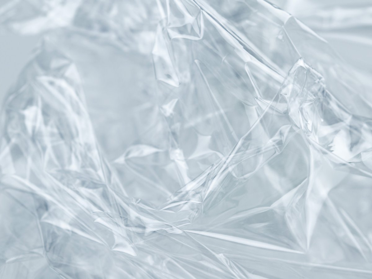 a bundle of thin plastic film