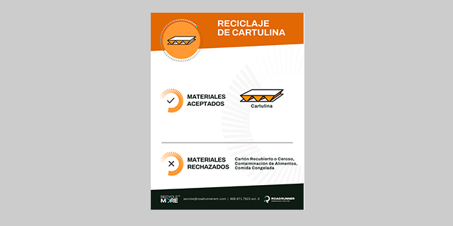 Cardboard Recycling label in the Spanish language