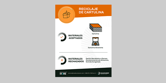 Cardboard Recycling label in the Spanish language